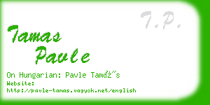 tamas pavle business card